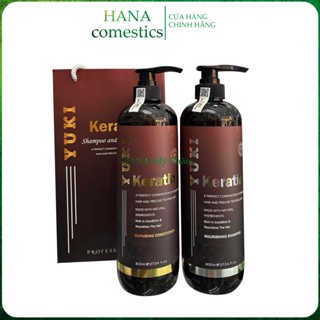 Cặp Dầu Gội Xả Collagen Keratin YUKI 800ML | Giảm Rụng Tóc, Kích Mọc Tóc, Phục Hồi Tóc Hư Tổn.