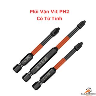 Mũi vặn vít đầu chuẩn ph2 có từ tính chân lục giác