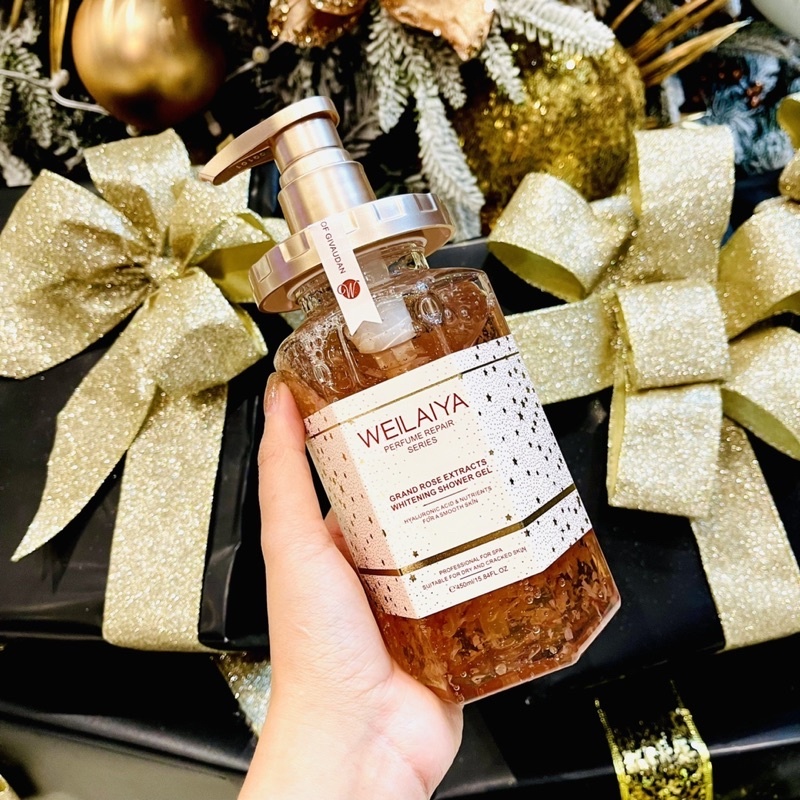 Sữa Tắm Trắng Da Cánh Hoa Hồng Damask Weilaiya, Sữa Tắm Dưỡng Ẩm Lưu Hương Lâu Toàn Thân - 450ml