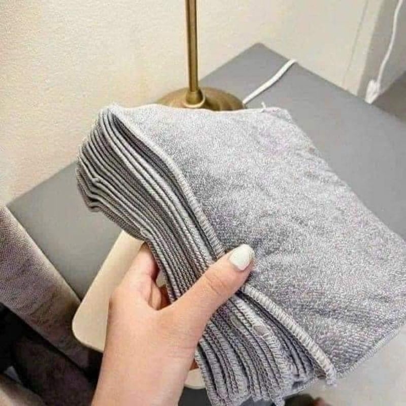 Khăn Nếp Xám Vuông