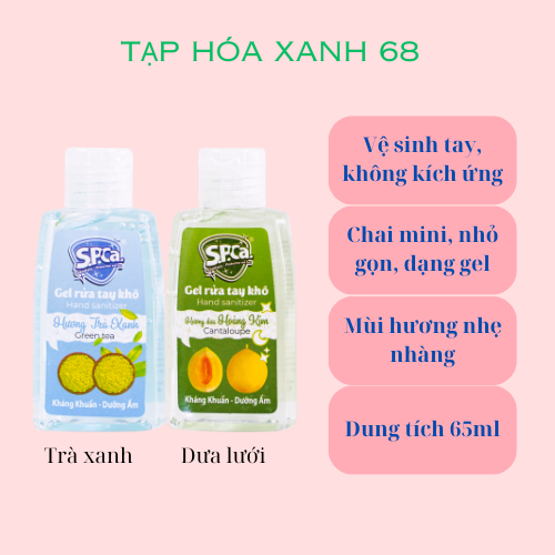Gel Rửa Tay Khô - Dung Dịch Rửa Tay Sát Khuẩn Dưỡng Ẩm Không Gây Khô Tay Mini Nhỏ Gọn 65ml