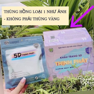 Free Ship - Thùng 100 chiếc khẩu trang 5d Thịnh Phát 3 lớp kháng khuẩn