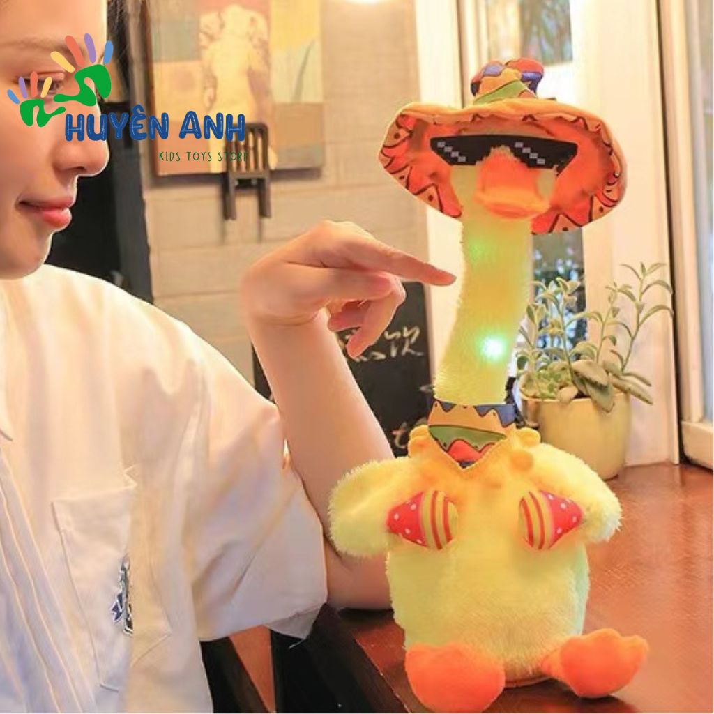 Đồ Chơi Vịt Bông Nhảy Múa Sạc Điện Biết Hát Vịt Nhại Giọng Nói Của Bé Hottrend Quà Tặng Vui Nhộn Bé Thích Thú-H.A Kids