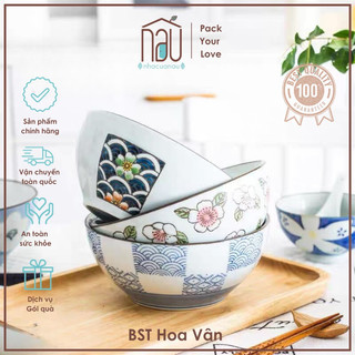 Chén bát đĩa cho gia đình phong cách Nhật Bản, Sứ chất lượng cao, Hoa văn Vẽ tay Nhà của Nâu