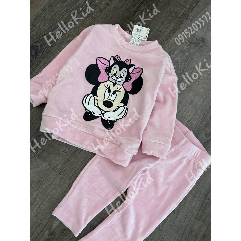 Bộ nhung dt hồng minnie cho bé