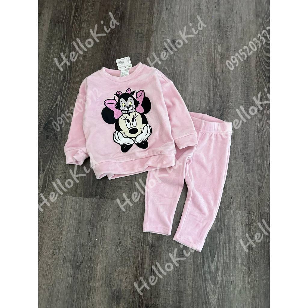 Bộ nhung dt hồng minnie cho bé