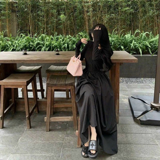 đầm tùng xoè tay dài ( có túi 2bên )