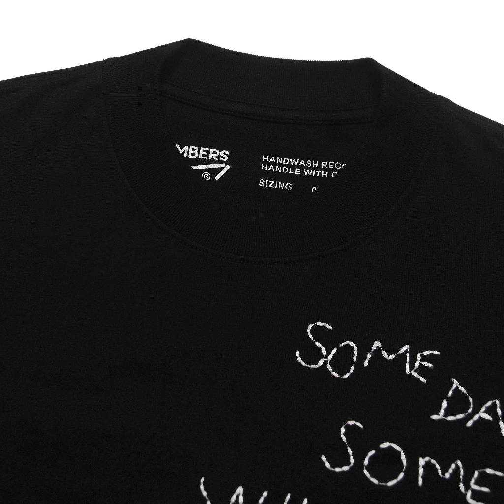 ÁO THUN THÊU SOMEDAY BLACK UNISEX  - NUMBERS CHÍNH HÃNG