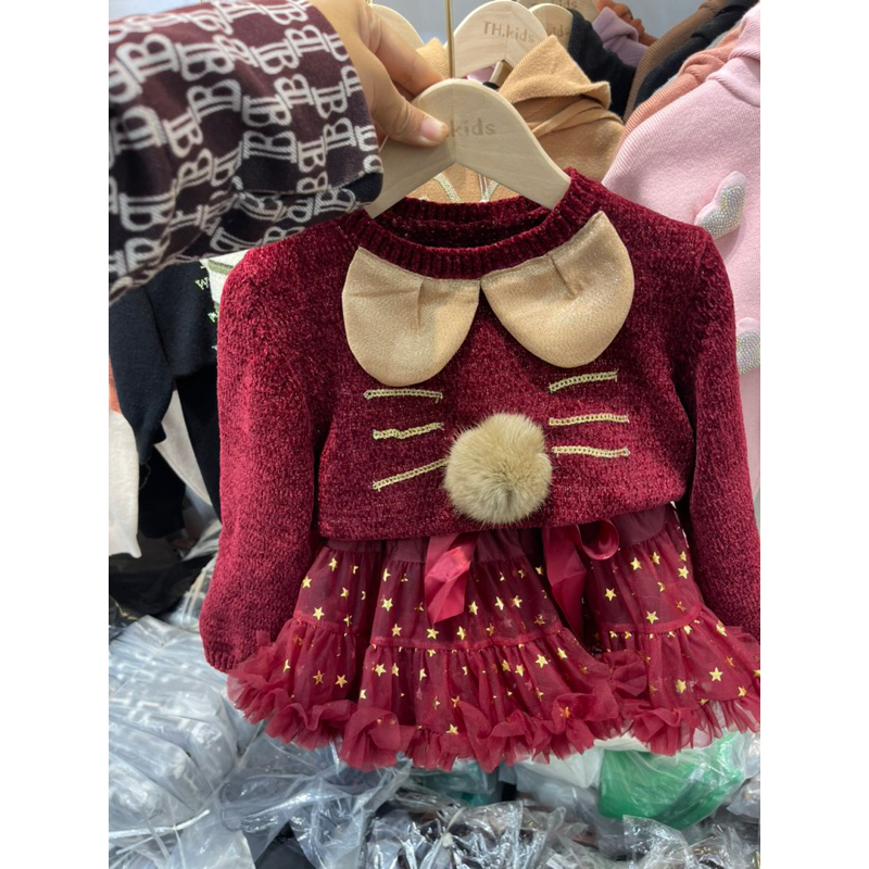 Set Váy Áo Len cao cấp hàng Quảng Châu VIP