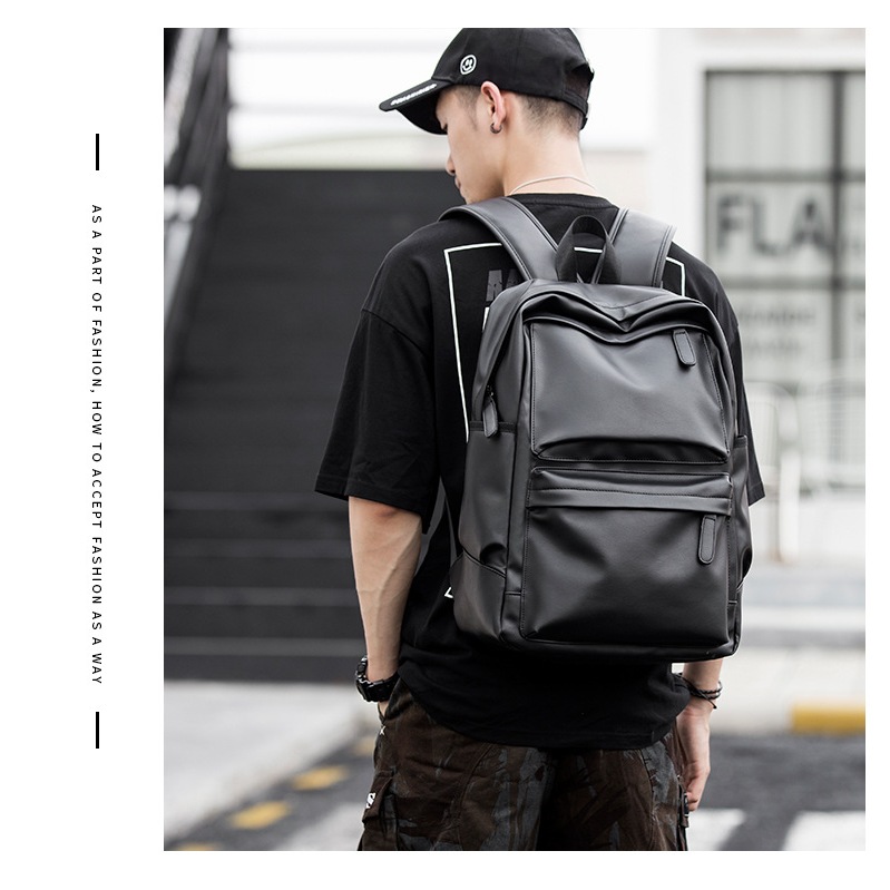 Ba lô thời trang, màu đen full - MANKOO M2