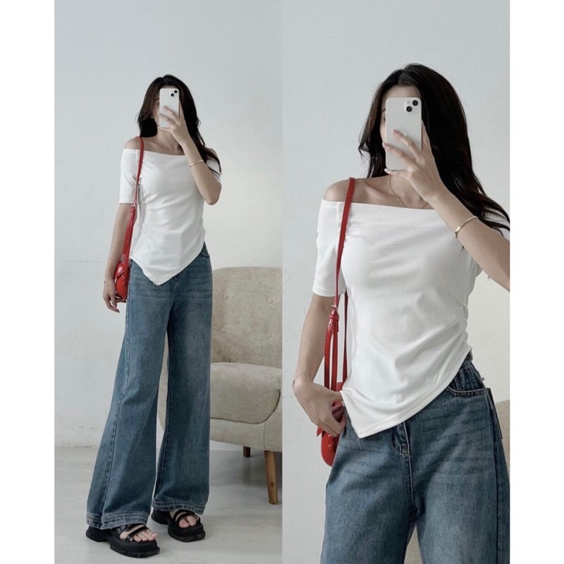 Bộ croptop thun tăm dài tay kèm khoác ngoài trơn màu Ulzzang