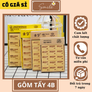Cục gôm tẩy chì hàn quốc 4b màu vàng 3 size giá rẻ