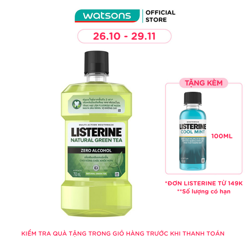 Nước Súc Miệng Trà Xanh Listerine 750ml