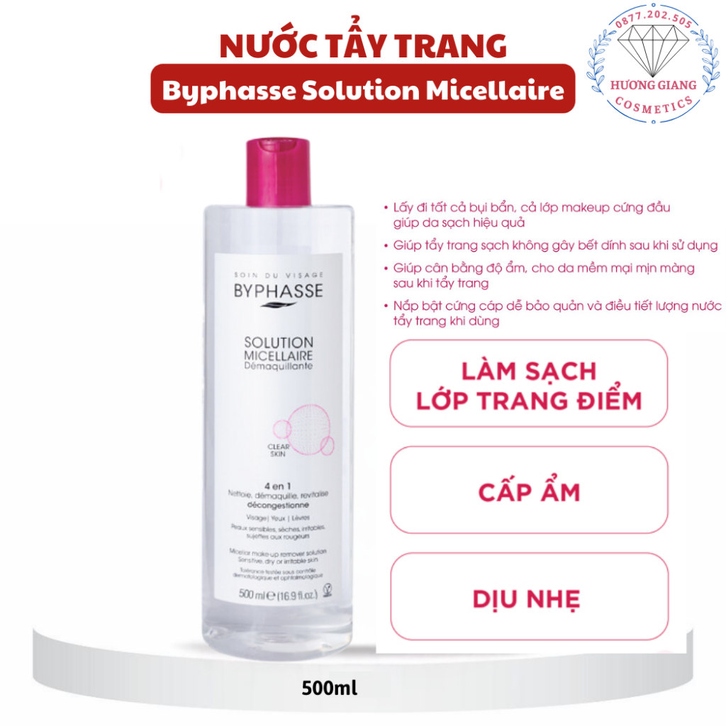 Nước tẩy trang Byphasse Solution Micellaire 500ml