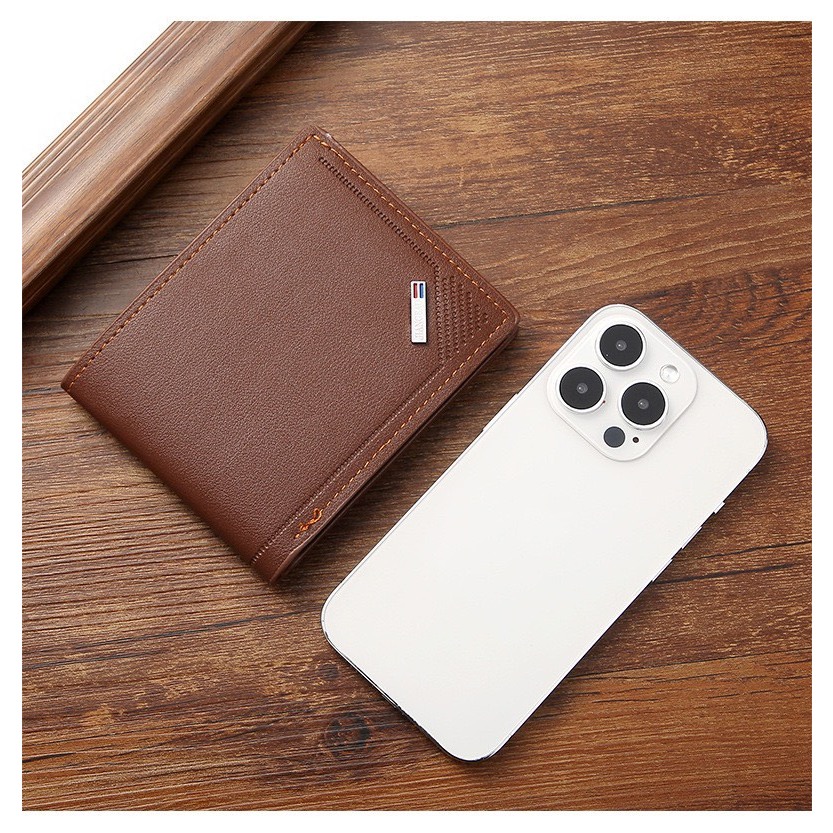 BÓP DA NAM  THỜI TRANG VÍ DA PU CARO 628 L21 MỀM MẠI NHIỀU NGĂN KIỂU DÁNG SÀNH ĐIÊU