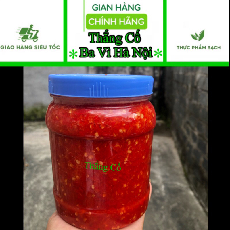 Ớt Say Nguyên Chất Hũ 1kg Ăn Quanh Năm