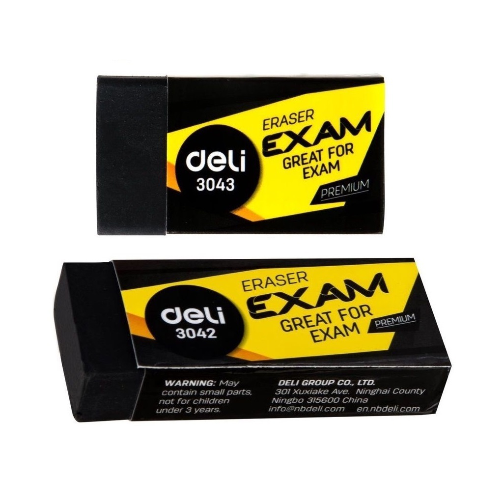 Gôm tẩy đen 2B Deli 3043 / 3042 - Tẩy đen sạch E3043 / E3042