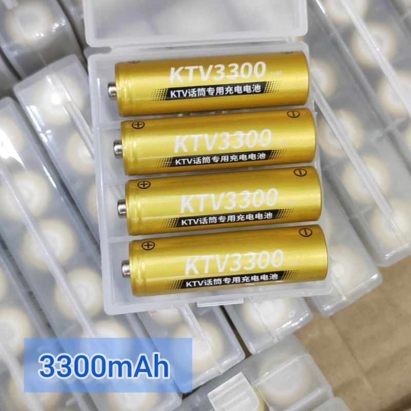 4 viên Pin 2A 3300mAh (Tặng hộp đựng)