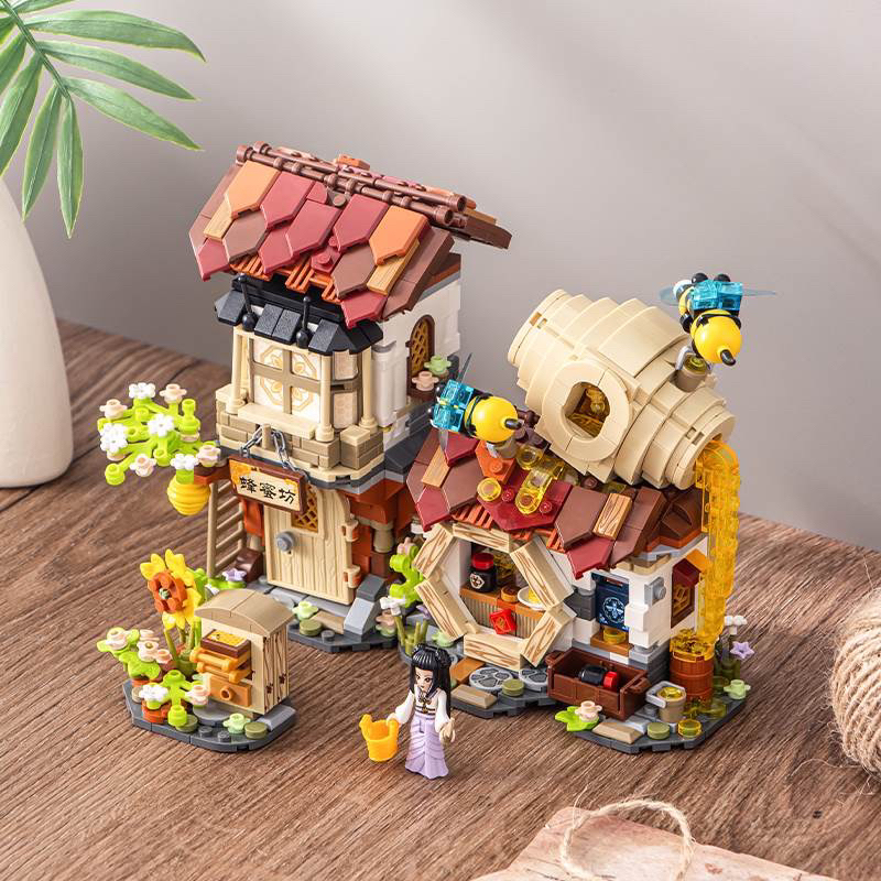 Bộ lắp ráp mô hình nhà mật ong, nhà heo, nông trại