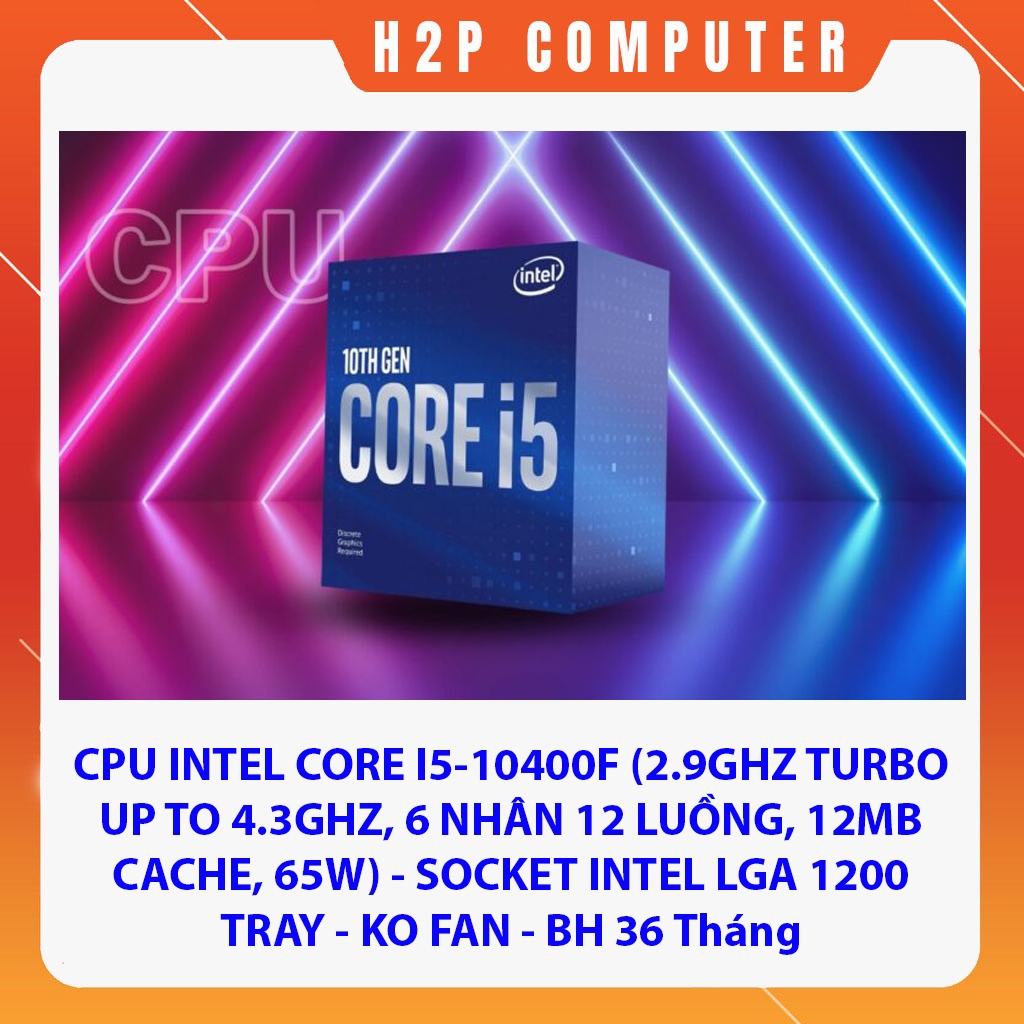 Intel i5 10400F 2.9Ghz 6c/12t (4.3GHz Turbo) Processor - Crox