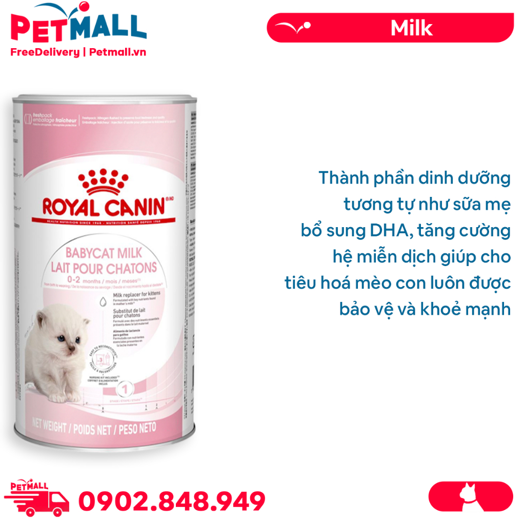 Sữa cho mèo Royal Canin BABYCAT MILK 300g Petmall