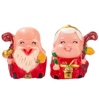 Ông bà thọ nhựa cứng trang trí tháp tỏi trang trí tết