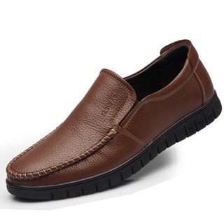 Giày lười nam da bò nguyên tấm cao cấp - đế cao su đi mềm và êm chân , đơn giản tinh tế lịch lãm ( miễn ship toàn quốc )