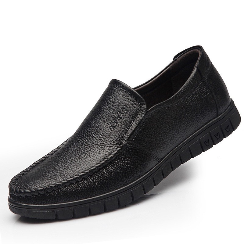 Giày lười nam da bò nguyên tấm cao cấp - đế cao su đi mềm và êm chân , đơn giản tinh tế lịch lãm