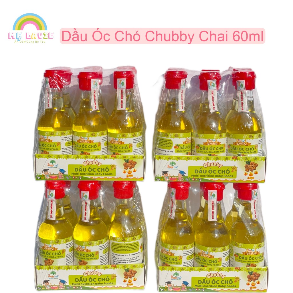 Dầu Óc Chó Chubby Ăn Dặm Chai 60ml