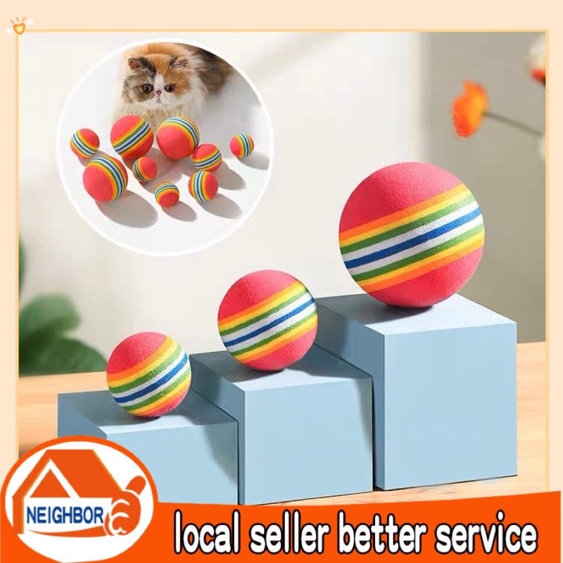 Banh mềm đồ chơi cho mèo, chó con. Đồ chơi gặm hình cầu vồng cho thú cưng