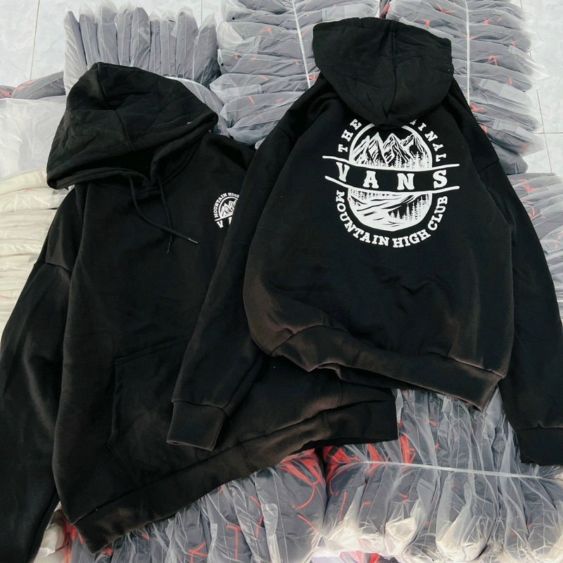 Áo Hoodie Basic Tay Bồng Form Rộng Không Xù Lông
