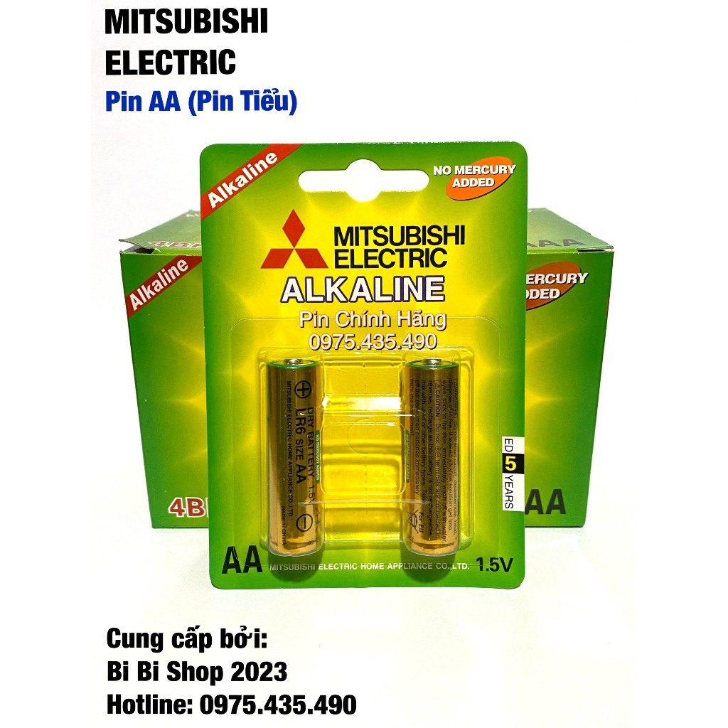 Pin AA / AAA Mitsubishi Electric Alkaline 1.5V Hàng Chính Hãng Vỉ 4 Viên