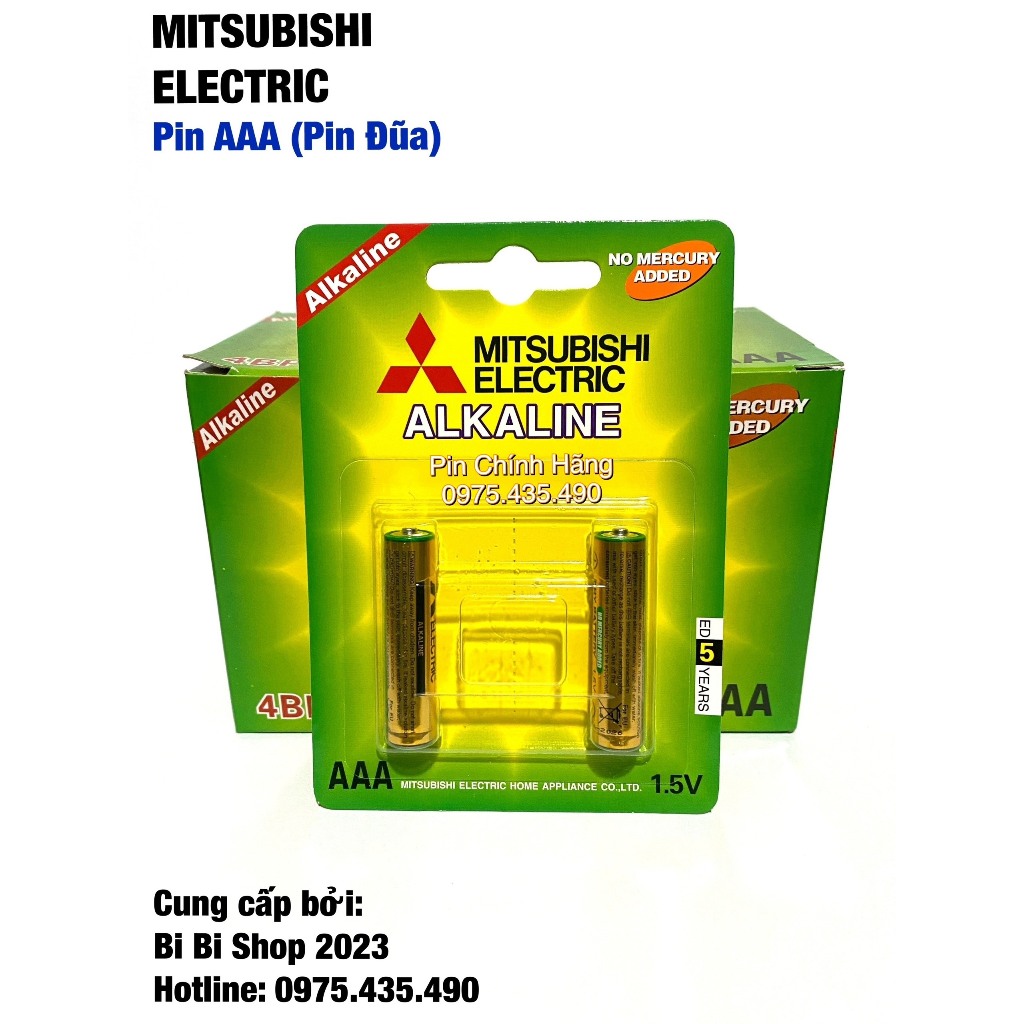 Pin AA / AAA Mitsubishi Electric Alkaline 1.5V Hàng Chính Hãng Vỉ 4 Viên