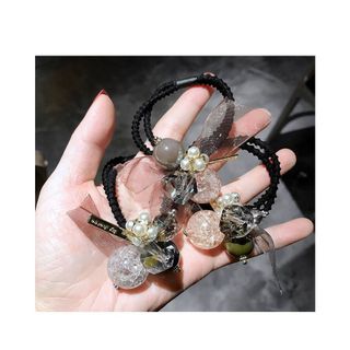 Cột tóc đính đá pha lê, nơ và nhiều hạt lấp lánh dễ thương, thời thượng