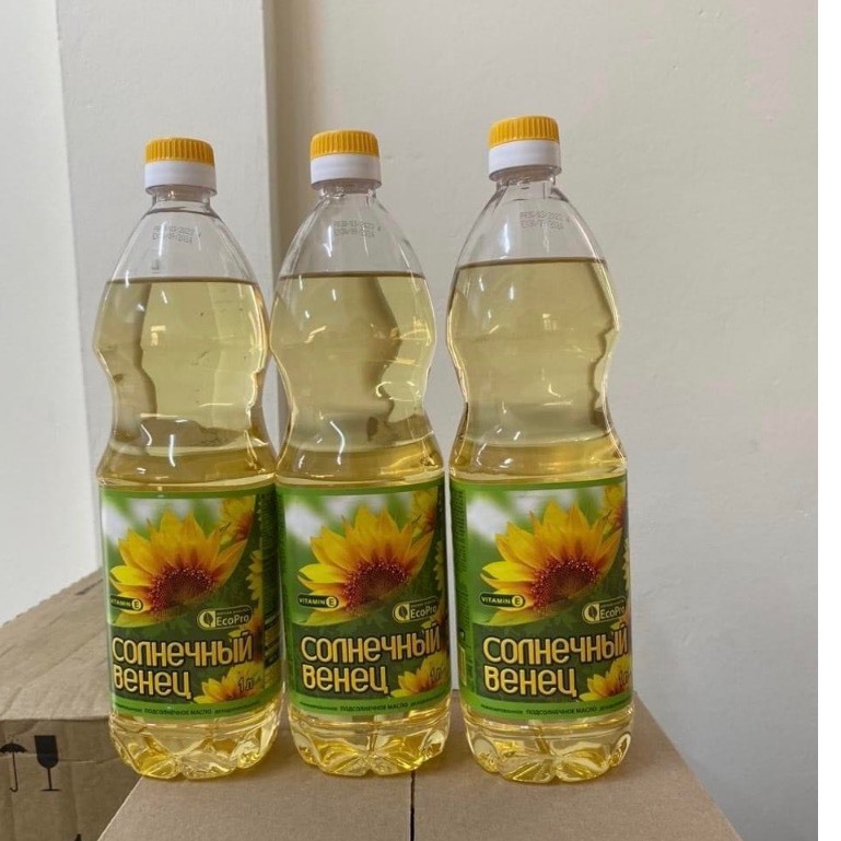 Dầu ăn hướng dương hàng nhập khẩu Nga 100%- tinh chế khử mùi " Sunny Grown" - Chai 1L (HSD 03/2027)