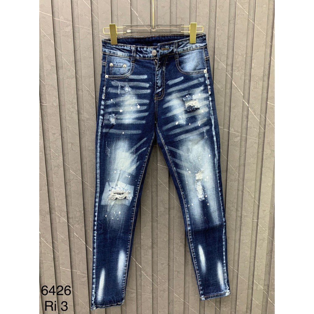 Quần Jeans Biker Dsq Loang Màu Hàng Đẹp - Quần Jeans Bò Nam Dày Dặn Hot trend