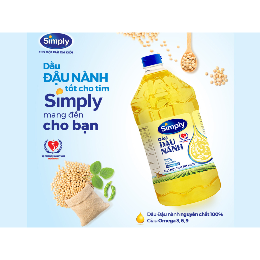 Dầu đậu nành Simply 1L, 2L, 5L