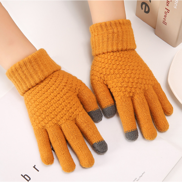 Đôi găng tay len giữ ấm Găng tay màn hình cảm ứng mùa đông GT02