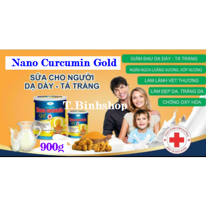 [Hộp 900gr, Date 2025] Sữa nghệ Nano Curcumin Gold.