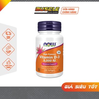 Vitamin d3 - viên uống bổ sung now vitamin d3 5000 iu