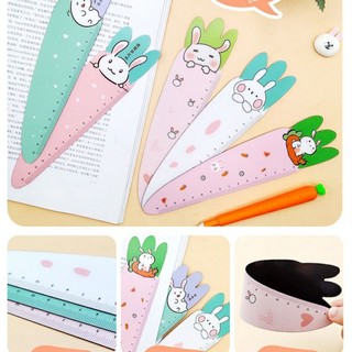 Thước uốn dẻo hình thỏ cà rốt cute dễ thương dài 15cm nhiều màu