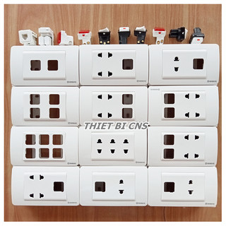 Mặt lỗ công tắc - hạt công tắc, đèn báo - ổ cắm vanlock sino - s18a chính hãng