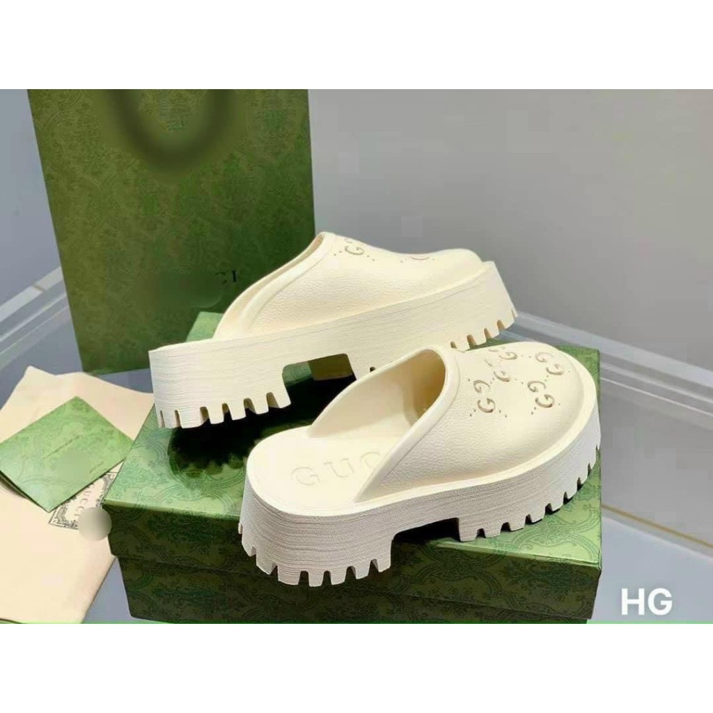 Dép sục gucci nữ đế cao 5cm, hàng cao cấp, siêu êm, đa màu sắc ful box-giay360