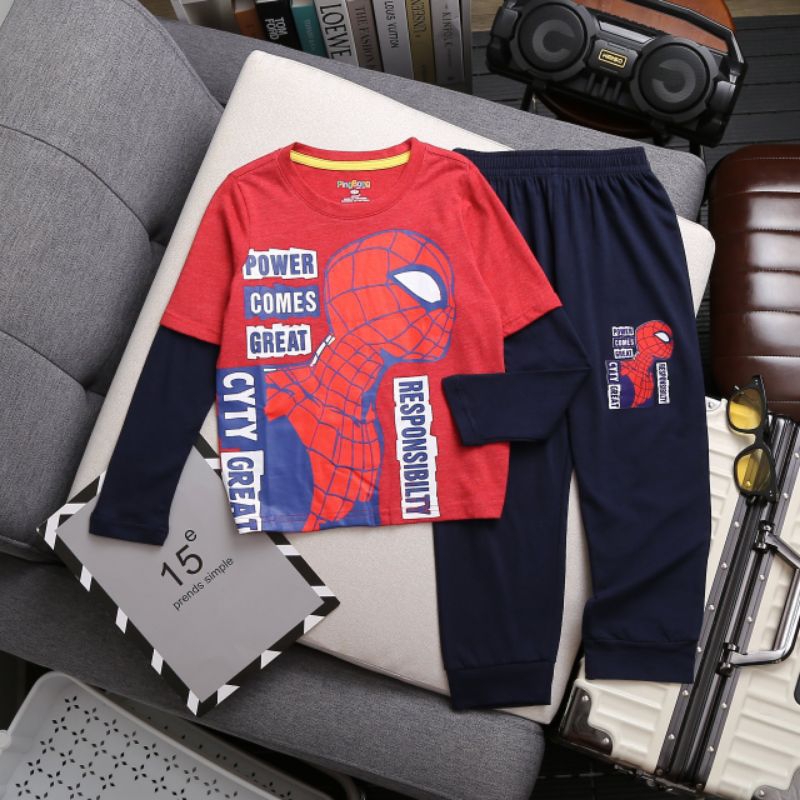 Bộ cotton thu đông VNXK dư xịn cho bé trai mềm đẹp, size đại