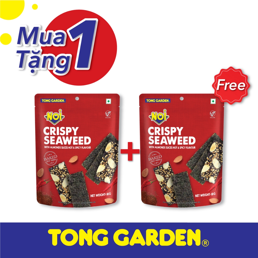 RONG BIỂN SẤY GIÒN VỚI HẠT HẠNH NHÂN VỊ CAY TONG GARDEN 18G