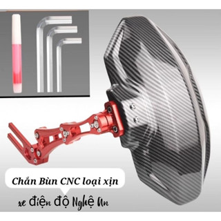   Loại 1  Chắn Bùn Dè Con Nhôm CNC V2 Tấm Chắn Nhựa ABS Vân Carbon Cho Xe Máy Xe Điện 