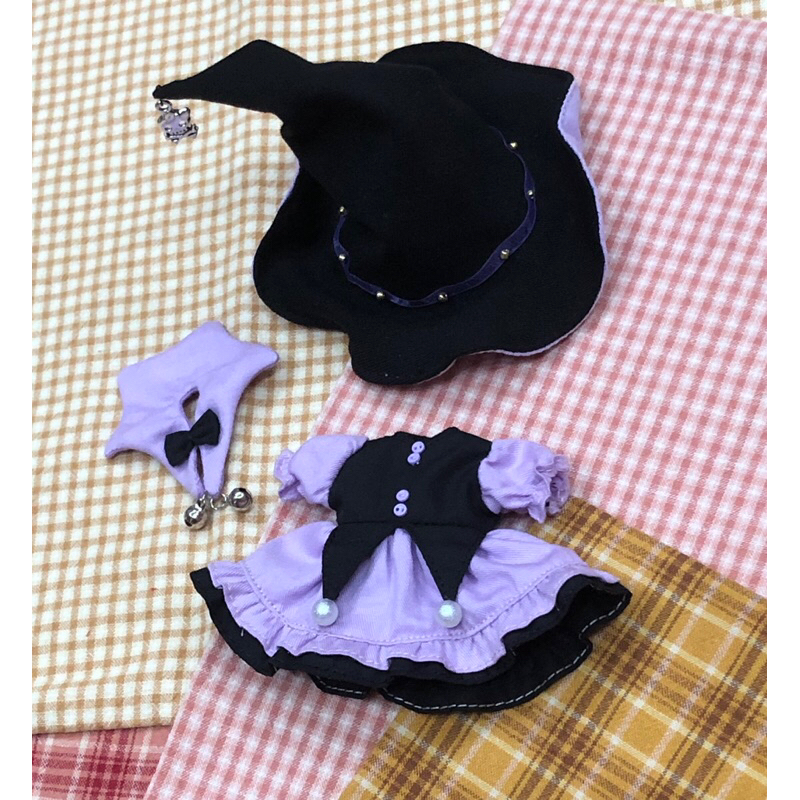 Set váy tím hallooween cho búp bê ob11, bjd 1/6