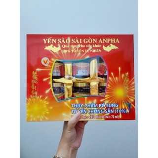 Hộp 6 hũ tổ yến chưng sẵn Sài gòn Anpha 70ml / hũ