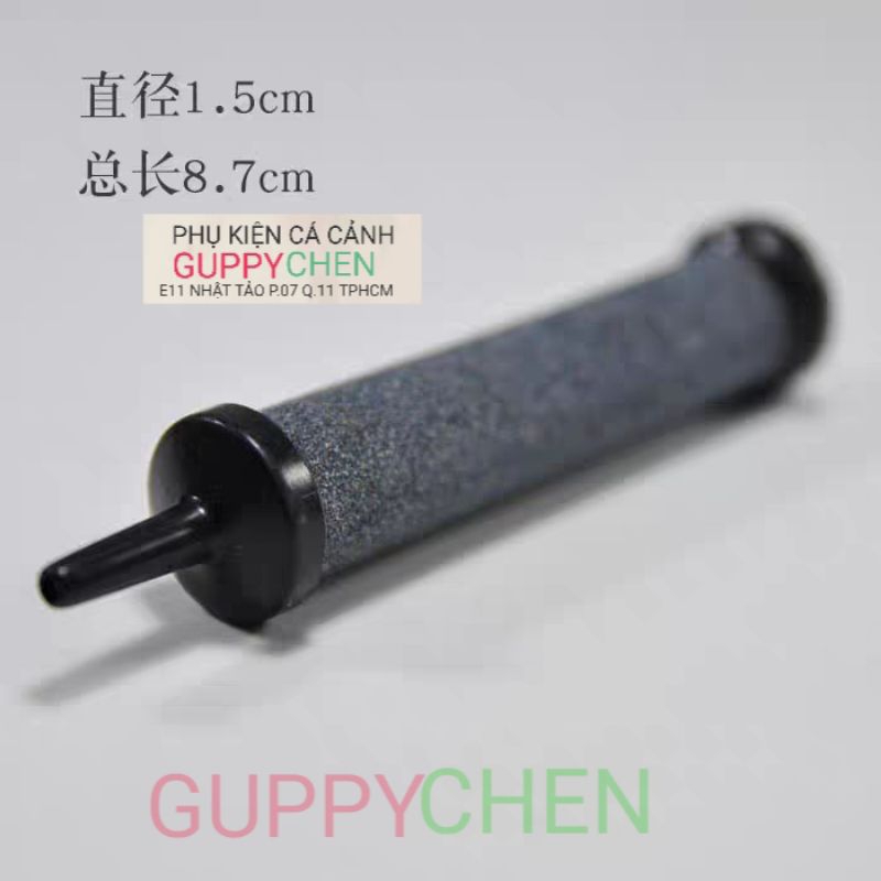 Thanh Sủi Oxi Hình Trụ Đen - Đá Sủi Siêu Mịn Dành Cho Hồ Cá