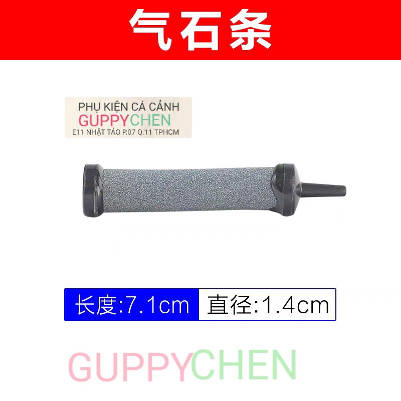 Thanh Sủi Oxi Hình Trụ Đen - Đá Sủi Siêu Mịn Dành Cho Hồ Cá